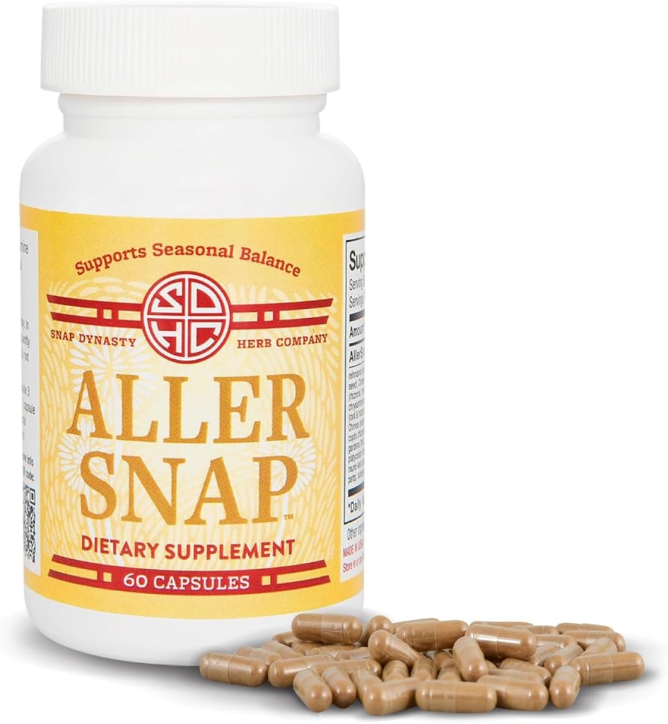Snap Dynasty Aller Snap - 60ct Capsules, Pack of 1 - Plant Based Seasonal Ondersteuning voor gezonde Histamine Response, Histamine Ondersteuning Supplement, Geen Contra-indicaties