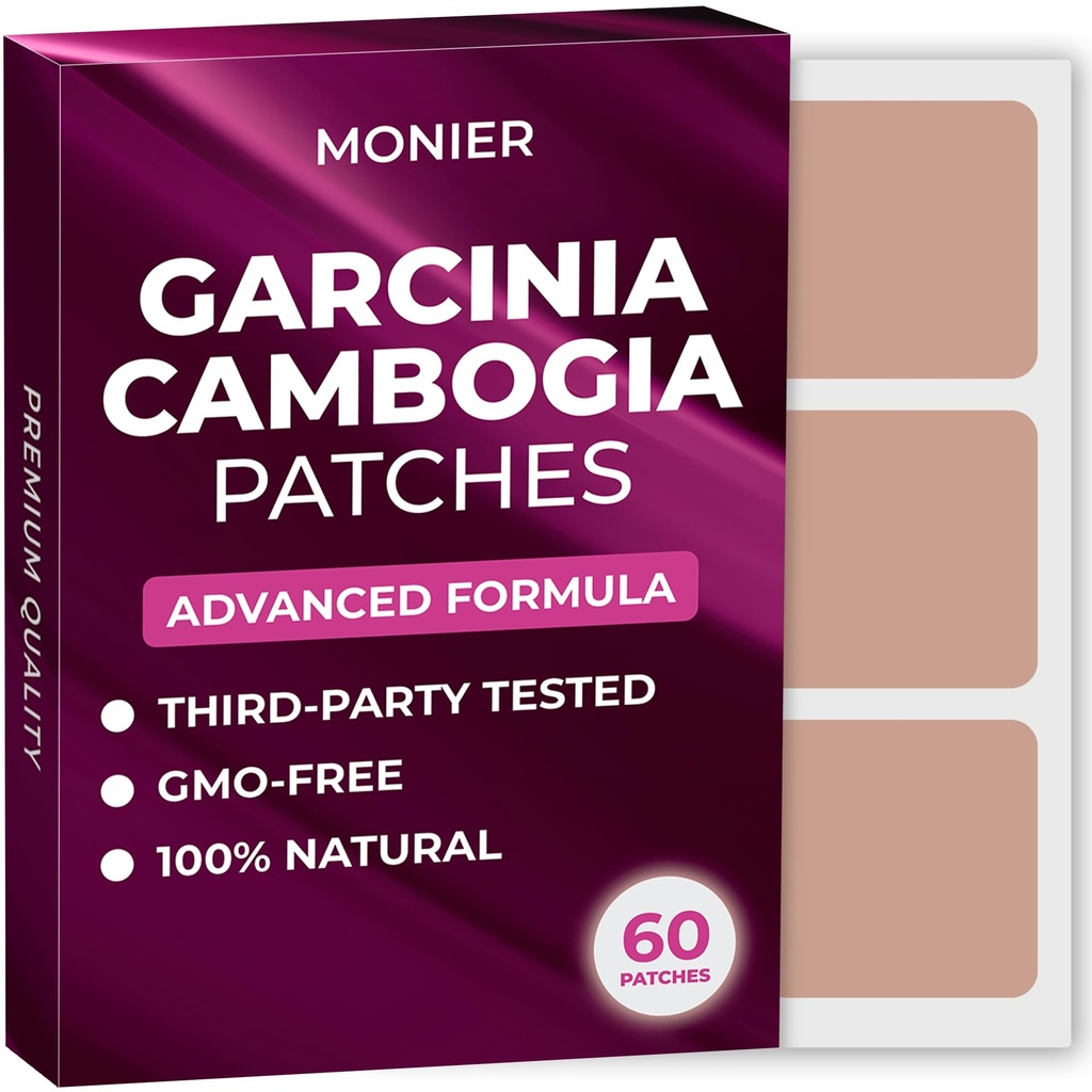 MONIER Garcinia Cambogia Patches (pakket van 60) - 100% Natural Patch for Women and Men - with B12 & Kalium - Energy, Focus & Body Support - Enhanced Formula
