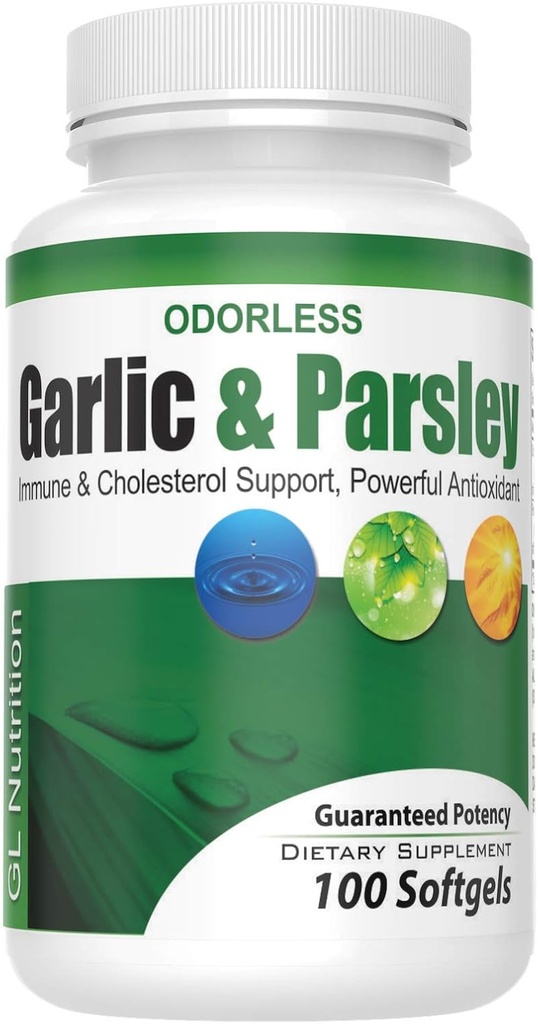All-Natural Odorless Knoflook en Peterselie Detox Supplement Softgels, 100 Softgels