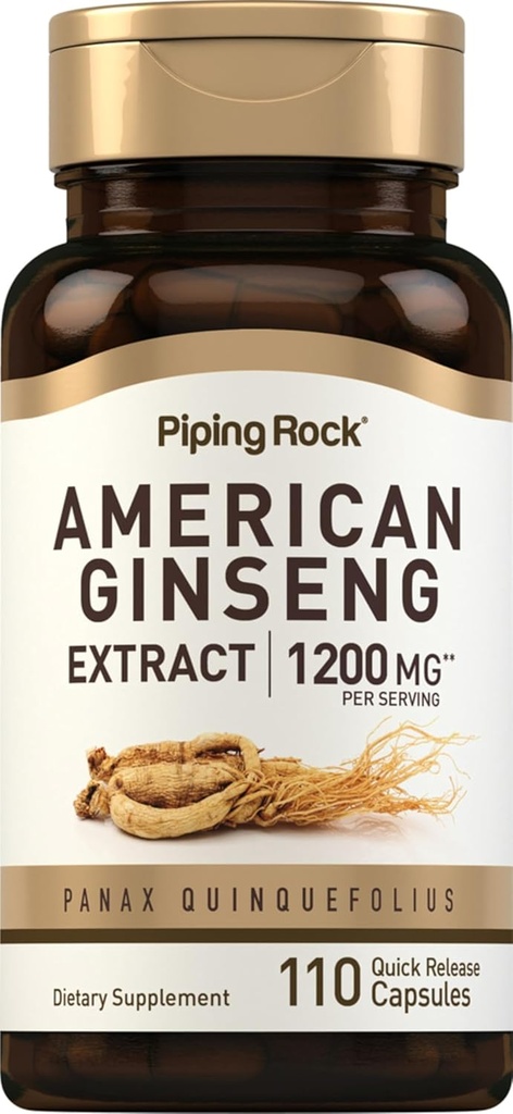 Piping Rock Amerikaanse Ginseng Capsules 