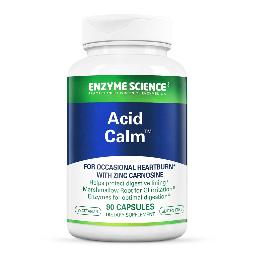 Enzyme Science Acid Calm, 90 Capsules voor Occasional Heartburn en Indigestie Digestie Enzyme Supplement Digestive Aid