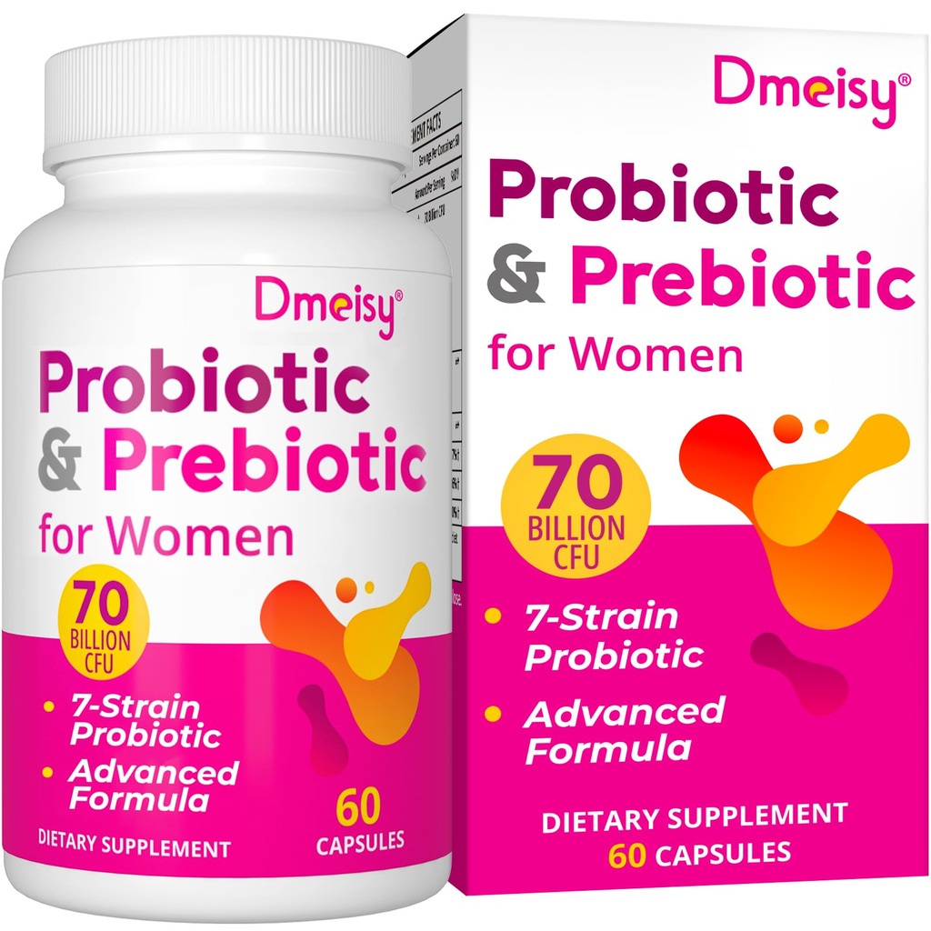 Vaginale Probiotica, 70 miljard CFU Probiotica voor vrouwen, 13-in-1 Womens Probiotic & Organic Prebiotics for Vaginanal, Urinary, pH Balance, Immune, Gut & Digestief, Bloating Health - 2 Months Supply