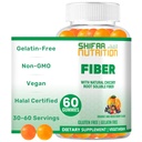 SHIFAA NUTRIITION Gommies de fibres sans halal et sans gluten pour les enfants et les adultes 4g, 30-60 portions