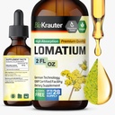 BIO KRAUTER Lomatium Root Tinctuur - Vegan Respiratory Support Supplement - Lomatium Dissectum Liquid Extract - Alcohol & Sugar Free - 2 Fl.Oz.