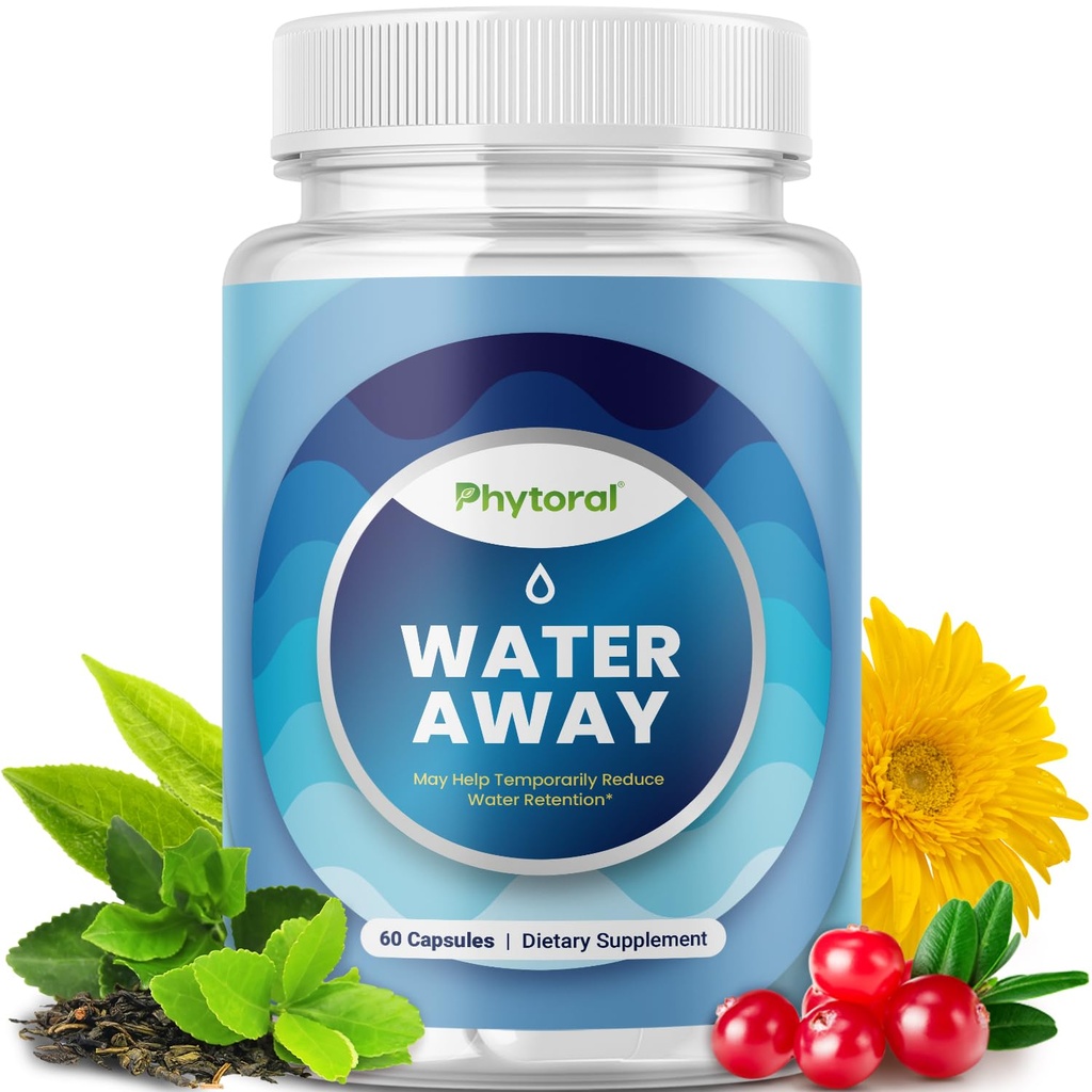 Waterretentie pillen voor vrouwen en mannen - Herbal Diuretische Supplementen - Vochtretentie supplement met Dandelion Leaf Extract & Green Tea for Bloating Relief - Pills for Leg & Feet Swelling - 60 Tel.