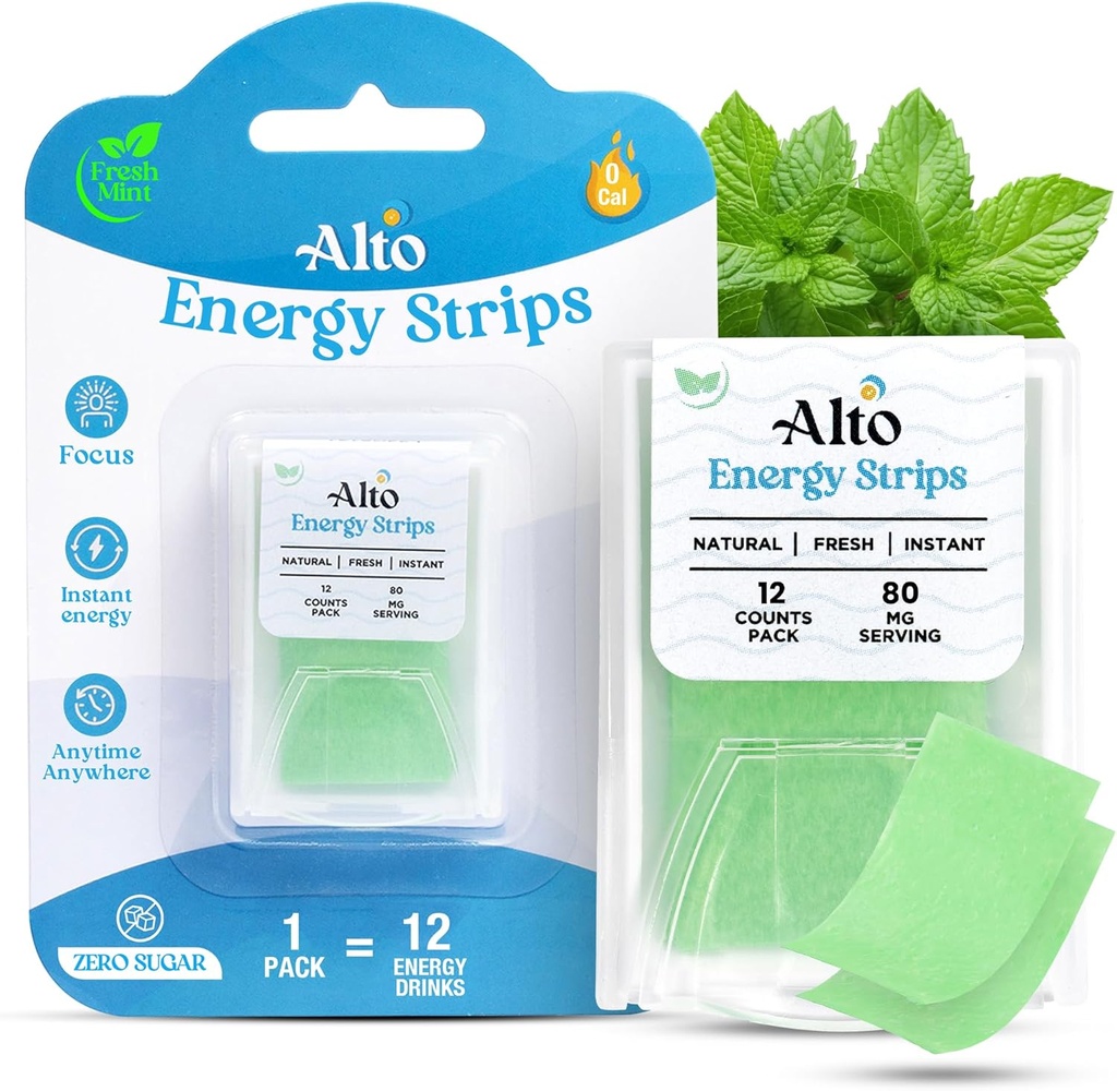 Alto Energy Strips met 80 mg natuurlijke cafeïne per Serveerbeurt 