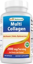 Best Naturals Multi Collageen Pillen 2000mg voor vrouwen en mannen - Gehydrolyseerde Collageen Peptides Capsules voor haarhuid en Nagels met Types I II III V X, Biotine, Hyaluronzuur en Vitamine C