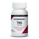 Kirkman TMG 500 mg - Hypoallergénique -120 Capsules végétariennes - Triméthylglycine - Sans gluten - Sans caséine
