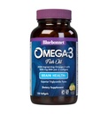 BlueBonnet Nutrition Omega-3 Brain Formula Natural Wild Caught Triglyceride Form DHA 1000 mg EPA 210 mg, Zeer geconcentreerd Cognitive Health & Wellness Support Supplement, Glutenvrije Softgel, Geel/Clear, Lemon, 120 Tel.