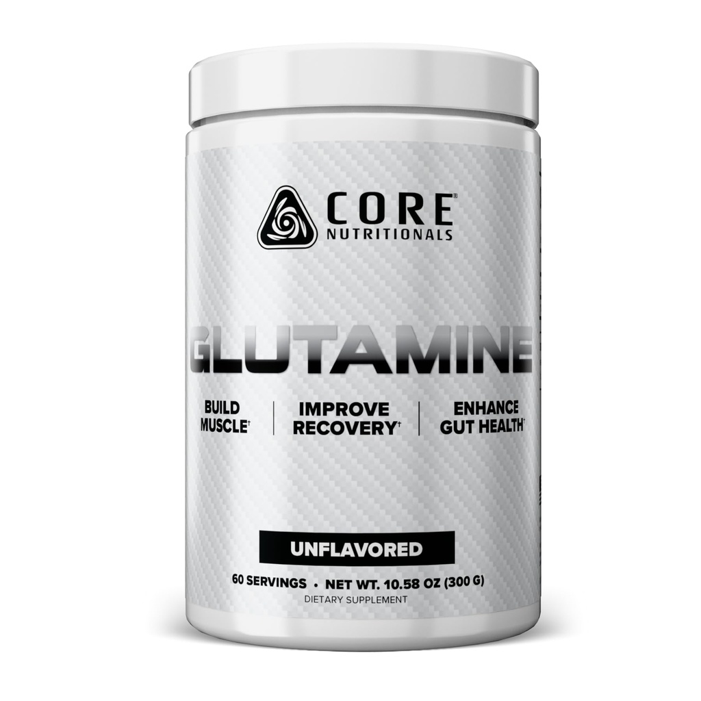 Core Nutritionals Glutamine Aminozuur Verbeteren Herstel & herstellen L-Glutamine niveaus 