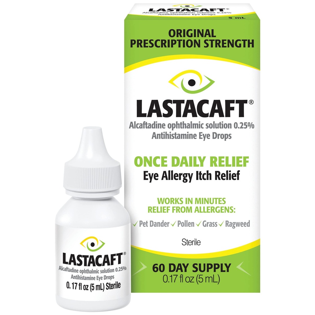 Lastacaft Eenmaal Daily Eye Allergie Itch Relief Drops, (1 telling) 60 dagen levering, Exclusive