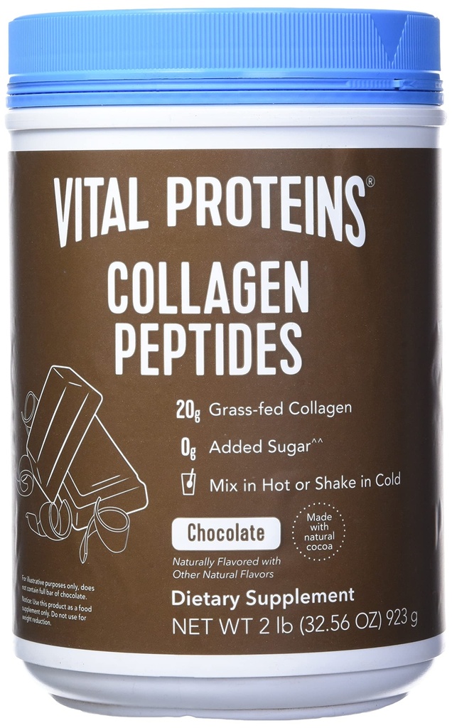 Vital Protein Collageen Peptiden, Pasture Raised, Grass Fed, Paleo Friendly, Gluten / Zero Sugar Dairy Free, Chocolade, 32,56 Oz
