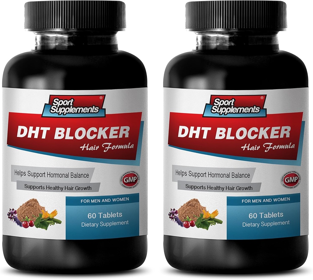 Haargroei Ondersteuning Vitaminen - DHT Blocker Haarformule - Ondersteuning gezonde haargroei - hij shou Wu Extract, dht Blocker voor mannen, dht Blocker Geavanceerde trichologie, dht Blocker met biotine 2Bot 120Tabs