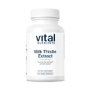 Vital Nutrients Extrait de chardon de lait 250mg de supplément de chardon de lait végétalien pour la fonction hépatique et la désintoxication Support antioxydant pour la production de glutathion
