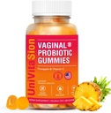 UniVitaSion Probiotiques vaginaux Gommies pour femmes, 50 milliards d'UCF - PH Balance, odeur vaginale, flore vaginale, traitement de l'infection des levures pour les femmes, vitamine C pour la santé immunitaire, ananas hawaïen Flavor