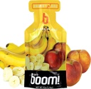 Boom Nutrition Gel d'énergie - Gels d'énergie aromatisés aux fruits - Gel d'entraînement - Gel d'énergie pour le vélo - Gel de course - Gel d'énergie naturelle - Banana Peach (24 Pack)