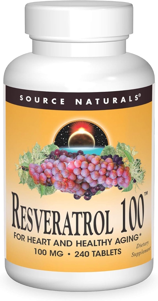 Bron Naturals Resveratrol 100, voor hart- en gezonde veroudering* -100mg 240 tabletten