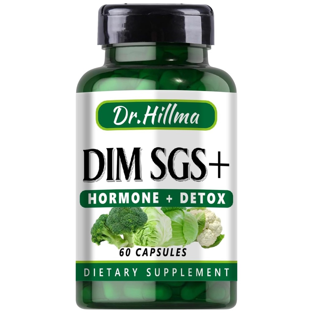 Dim Hormone Detox Supplement 200Mg Diindolylmethaan stimuleert normale Estrogeen Supplement voor vrouwen, Hormonale Acne Hot Flashes Supplementen, Menopauze Ondersteuning, bevordert Ontgifting(60 Capsules)