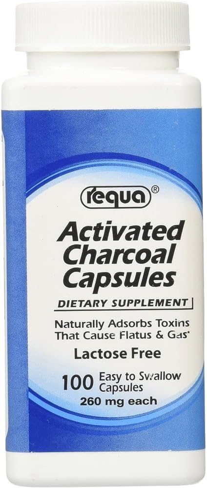 Requa geactiveerde kool, 260 mg, 100 telling
