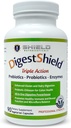 DigestShield® Probiotic & Prebiotic Supplement + Digestieve enzymen, Beat The Bloat, Safely Digest Dairy, Gluten and Processed Foods, Reduce Fat Absorptie with Chitosan, 90-Meal Supply
