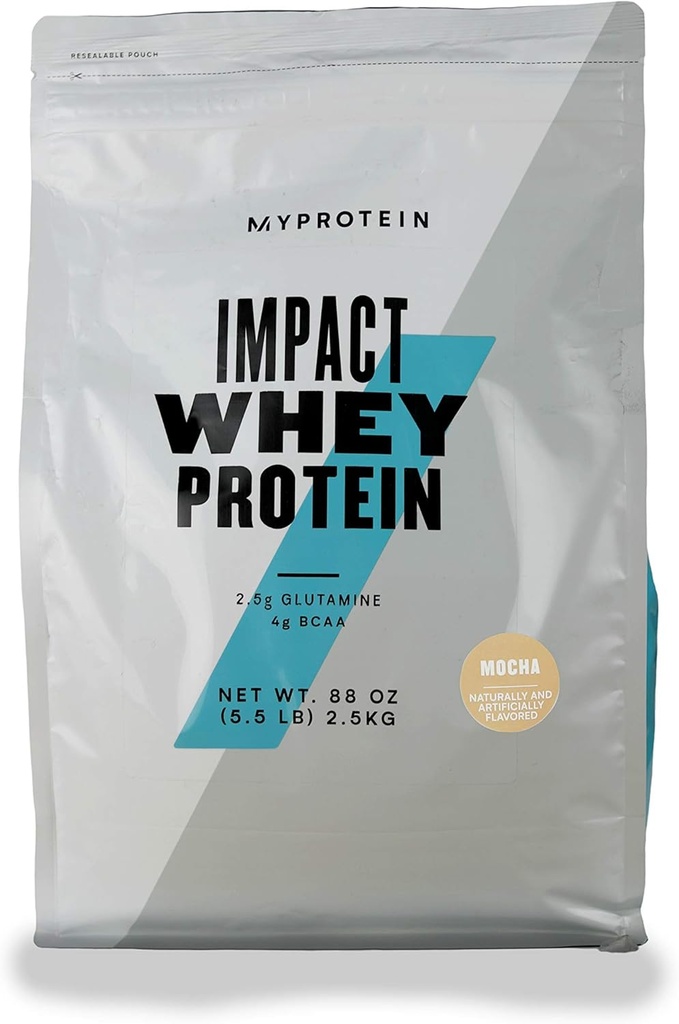 Myprotein - Impact Wei Isolaat - Wei Proteïne Poeder - Natuurlijk Gearomatiseerde Drink Mix - Dagelijkse proteïne inname voor Superior Performance - Mokka (5.5 lbs, Pack of 1)