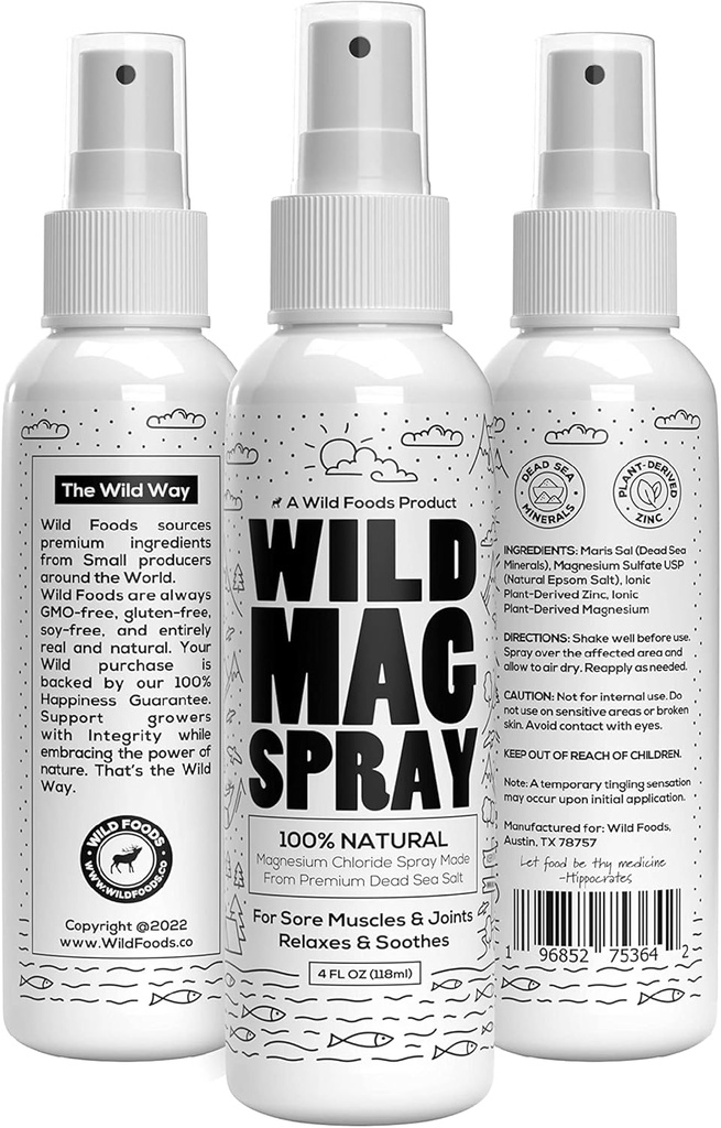 Wilde Magnesium Spray van Dode Zee Zout 