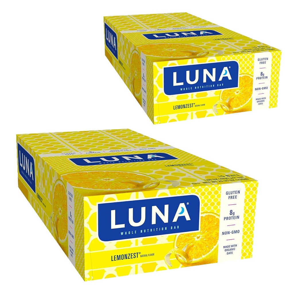 LUNA BAR - Glutenvrije repen - Citroen Zest smaak - (1.69 Ounce Snack Bars, 30 Tel)