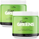 Tonic Greens Poeder Vitamine Boost Supplement Officiële Formule - Natuurlijke Groene Blend Energie Supplement Extra sterkte - BCAA L-Glutamine Vitamine B6, Revolutionaire Energie Fix Oplossing Reviews (2 Pack)