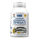 ANDREW MOINSMAN Maximum Essential Omega-3 Non aromatisé, 60 Softgels - Ultra-Pure Omega-3 Huile de poisson 1200 mg-High DHA, Pas de supplément de mercure-Petit, Facile à avaler Capsules d'huile de poisson