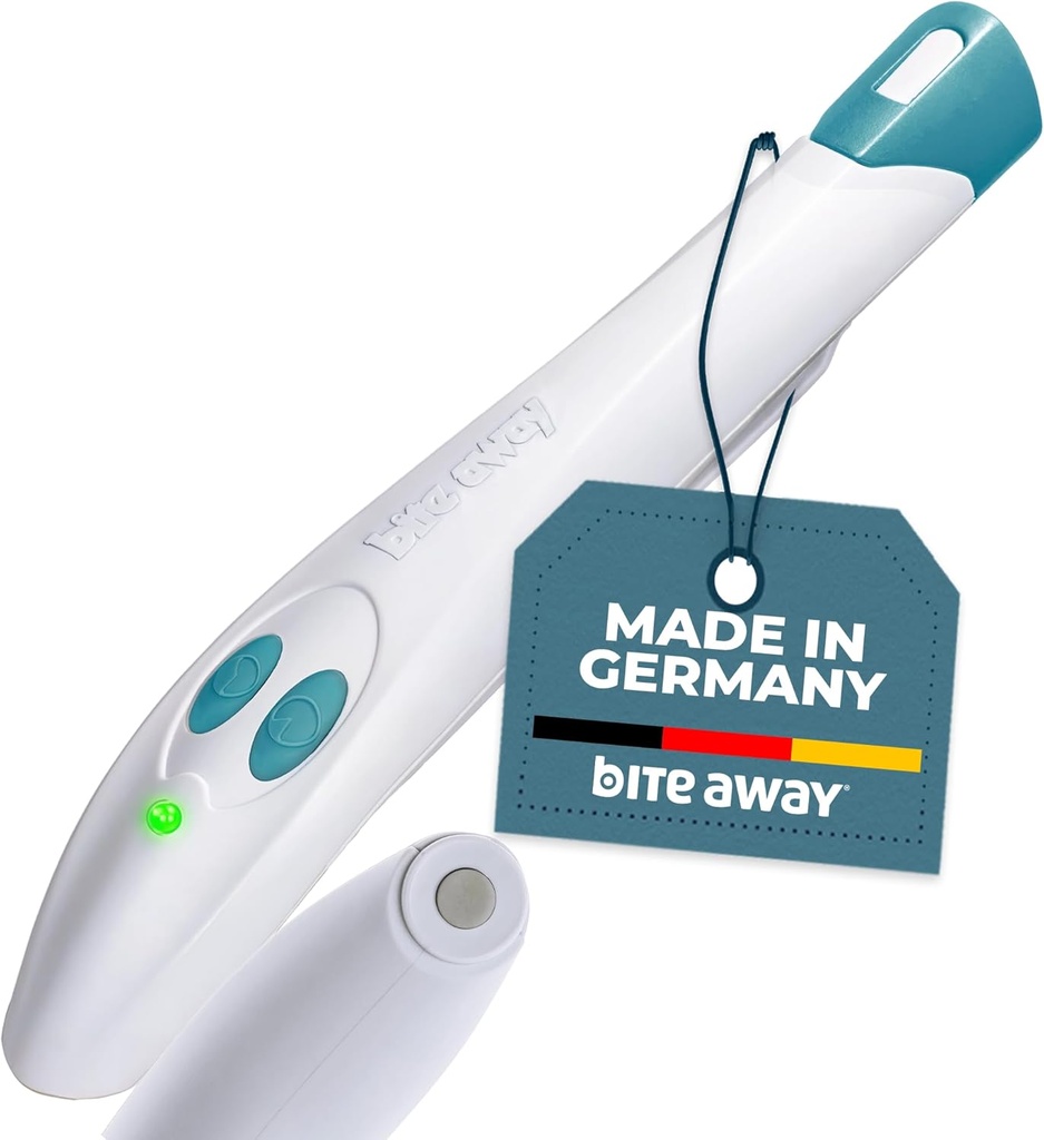 Bijt weg - The Original Electronic Bug bite Treatment for Musquito Bites, Made in Germany. Zonder chemicaliën - Behandeling door warmte, tot 300 toepassingen mogelijk met de eerste set batterijen