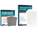 Silver Calcium Alginate Dressing (4'x4' 10 st) +Transparant Film Dressing (6" x 8" 20 st)