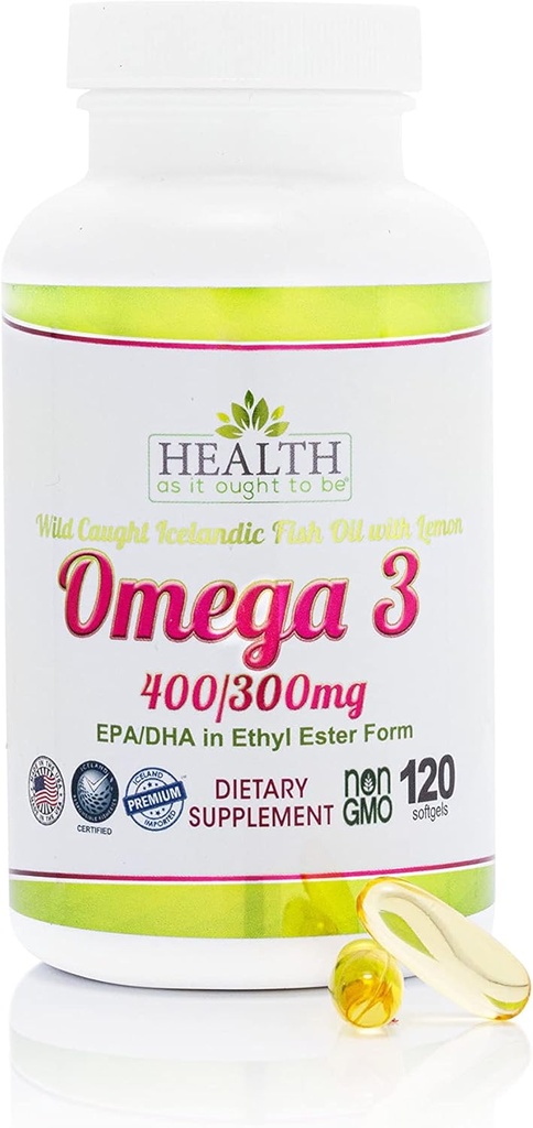 Gezondheid als het Ought to Be Omega 3 400/300 mg Supplement 