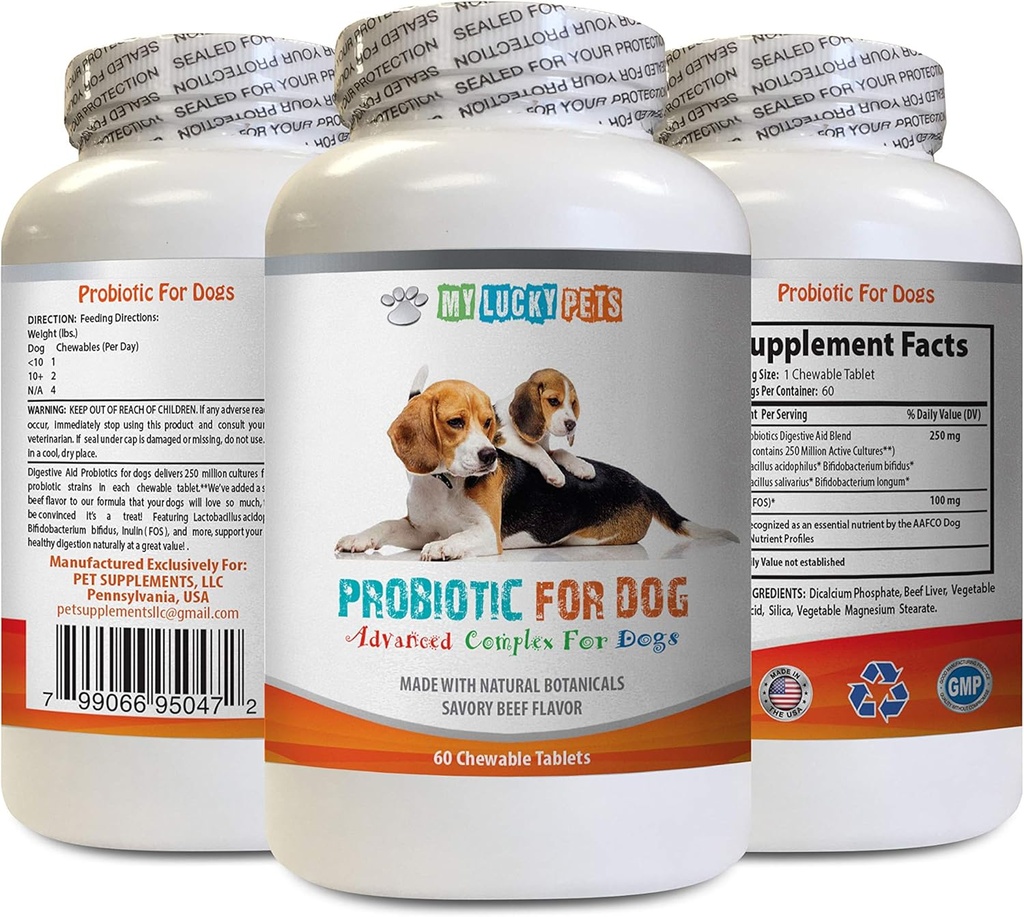 probiotic Relief for Dogs - HondenPROBIOTICS - Bad Breath and Passing Gas Solution - Oral Health - Hondenzuurophilus - 1 Fles (60 Treats)
