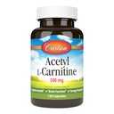 Carlson - Acetyl L-Carnitine, 500 mg, Cognitieve gezondheid, hersenfunctie en energieproductie, 120 capsules