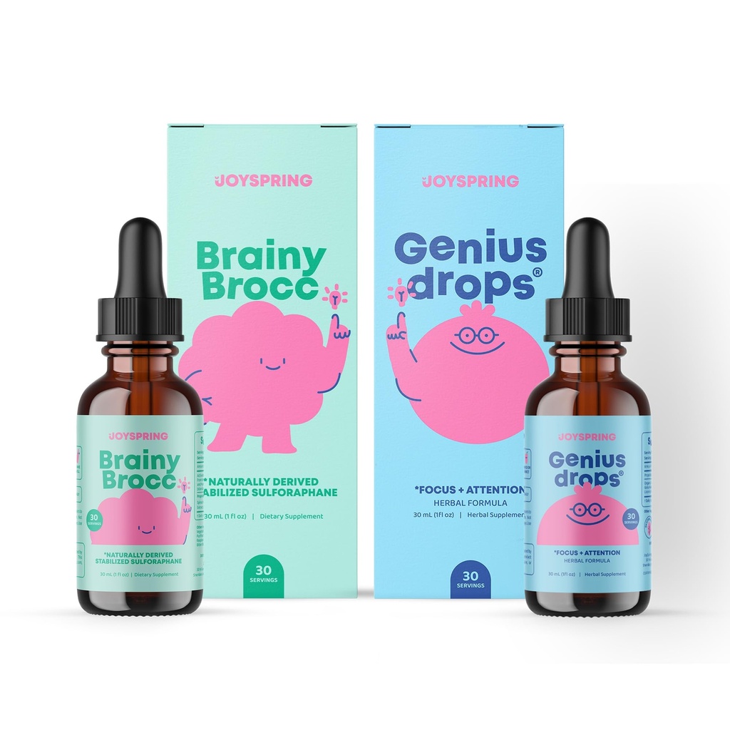 JoySpring Genius Drops et Sulforaphane Supplément pour les enfants