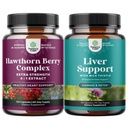 Natures Craft Bundle of Extra Strength Hawthorn Berry Capsules - Supplément santé cardiaque et de nettoyage du foie Formule de désintoxication et de réparation - Supplément de soutien du foie à base de plantes