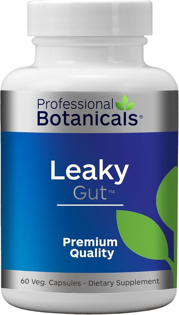 Botaniques professionnels Gut complément de santé, fuite Gut réparation avec L glutamine, zinc et racine de réglisse soutien de santé digestif – 60 capsules végétariennes