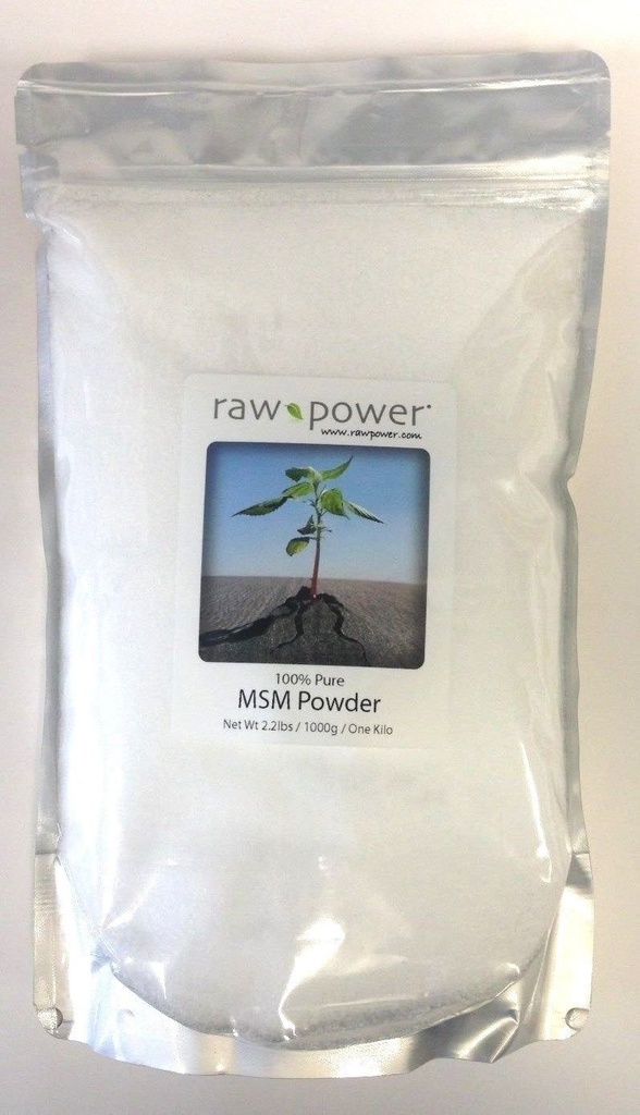 Raw Power MSM Powder, 100% zuiver, (ONE Kilo/2.2lbs/1000g, Made in The USA)