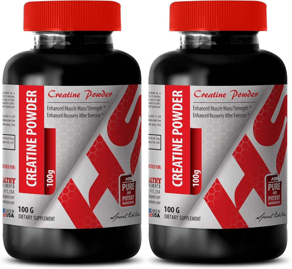 Body Builder Powder - CREATINE Powder 100G - Createine Build Muscle - 2 Bottle (Powder)