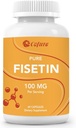 Fisetine Supplementen, 100mg natuurlijke bioactieve Flavonoïde, echt 98% zuiver, verouderingsondersteuning, non-GMO, glutenvrije, 60 capsules, 60 porties