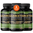Gade Nutrition Quercetine met vitamine C, zink- en brandnetel - Nette quercetine - quercetine 500 mg - quercetine met bromelaine - zinkquercetine + vitamine D3-360 Veggiecaps - 6 maanden