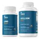 Dr. Tobias Lung Health & Psyllium Daily Supplements, Long Cleanse & Detox Formula, Ondersteunt gezonde Bowel bewegingen met Psyllium Husk, Vitamine C, Butterbur, Quercetin, Daily Fiber en Long Supplement