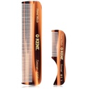 Kent Beard and Mustache Grooming Set - Peignes de poche faites à la main pour le voyage et la maison des hommes, Mini Peignes pour le grooming