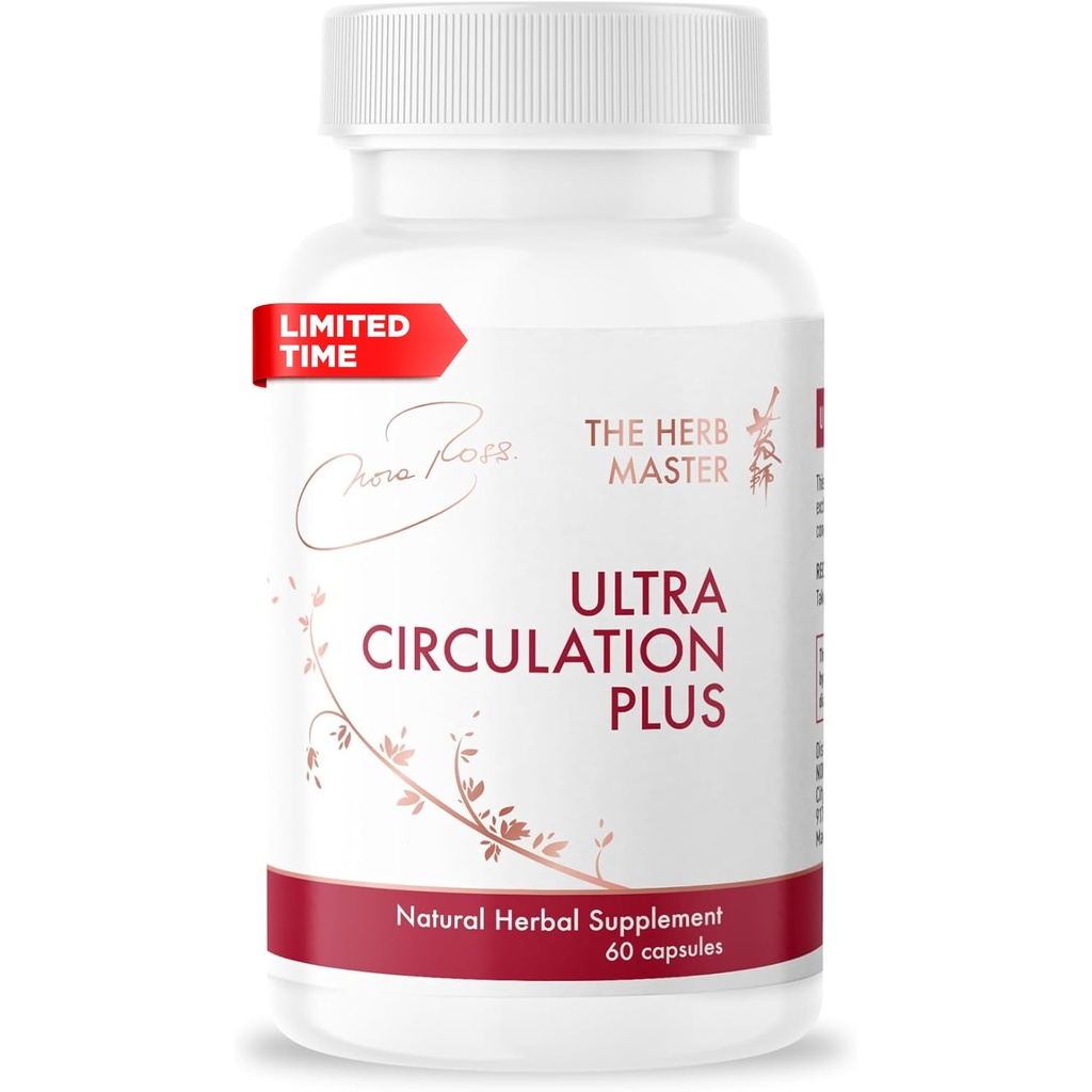 Nora Ross Ultra Circulatie Supplementen Gezond Nitric Oxidatie Supplementen voor mannen & vrouwen Gezond Hart en Bloedstroom Ondersteuning . . . . . . Booster Supplement . . 60 Capsules