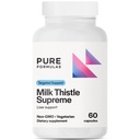 PureFormulas Thistle Lait Supreme 250 mg – Santé hépatique et antioxydant – Capsules végétales non OGM – 60 Nombre
