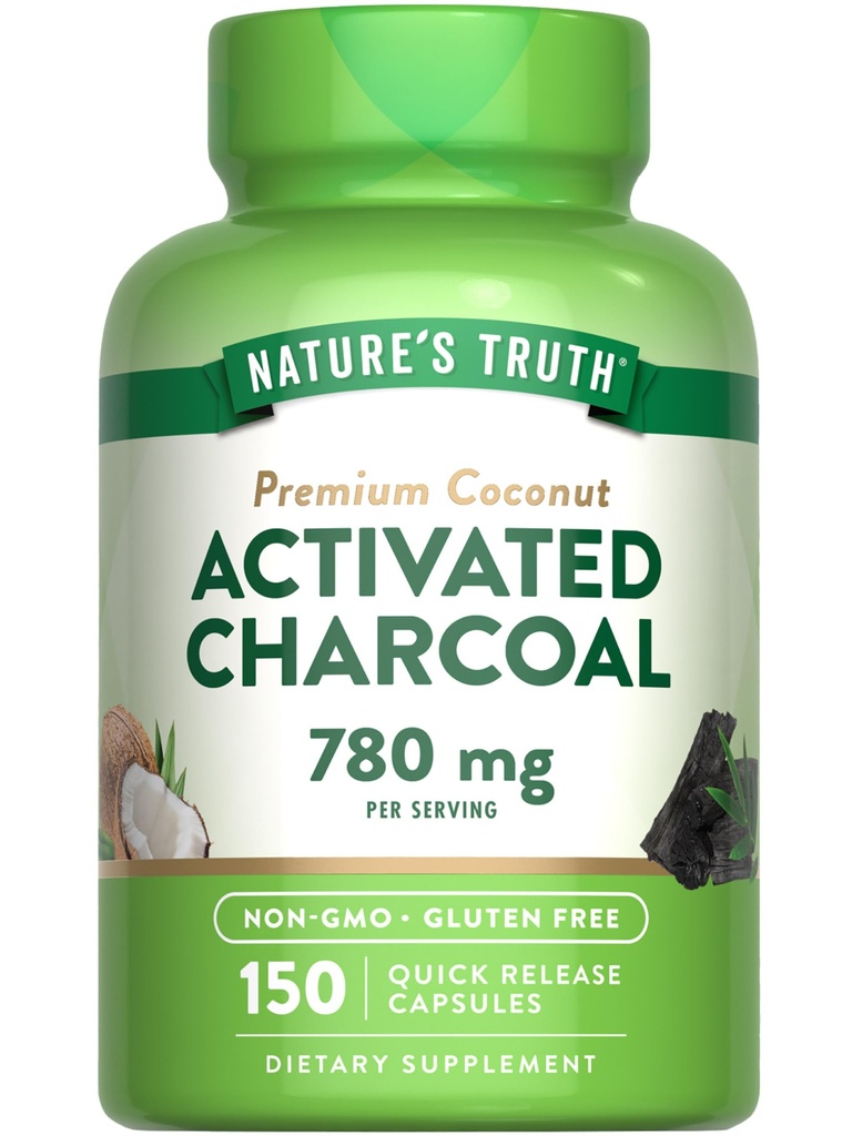 De waarheid van de natuur Geactiveerde Charcoal Capsules 780 mg 