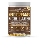 Collageen Keto Coffee Creamer Powder 12.2 oz - Gehydrolyseerde Collageen Peptiden met Coconut MCT Oil, B12, Magnesium, Unflavored Protein Powder, Sugar Free Coffee Creamer for Smoothies & Baking
