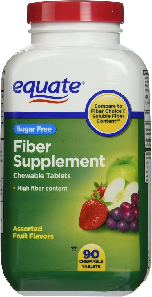 Equate - vezelsupplement, 90 kauwtabletten (Vergelijken met vezelkeuze)