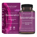 Reserveage Schoonheid, Resveratrol 250 mg, Antioxidant Supplement voor hart en Cellular Health, Ondersteunt gezonde veroudering en immuunsysteem, Paleo, Keto, 30 capsules