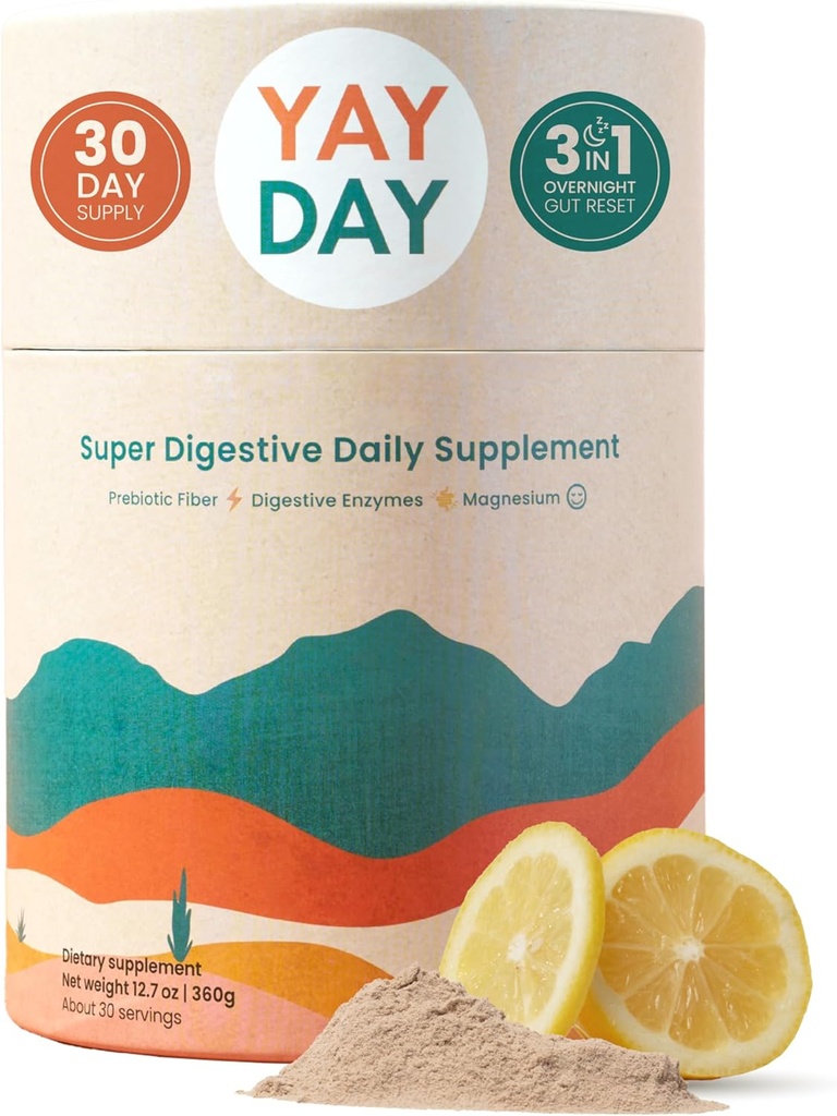 's Nachts Prebiotic Fiber Powder with Digestive Enzymes & Magnesium Glycinate for Sleep 